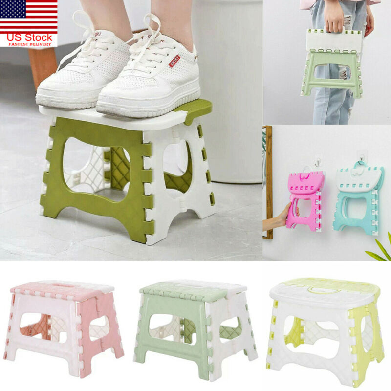 Set of 2 - Folding Step Stool Foldable Camping Stool