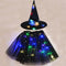 LED Glowing Lights Witch Hat With Skirt Halloween Costume for Kids