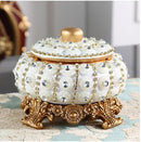 European Luxury Diamond Fruit Plate Ashtray Tissue Box Resin Ornaments Figurines