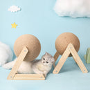 Cat Scratching Ball Wood Stand Pet Furniture Kitten Toy