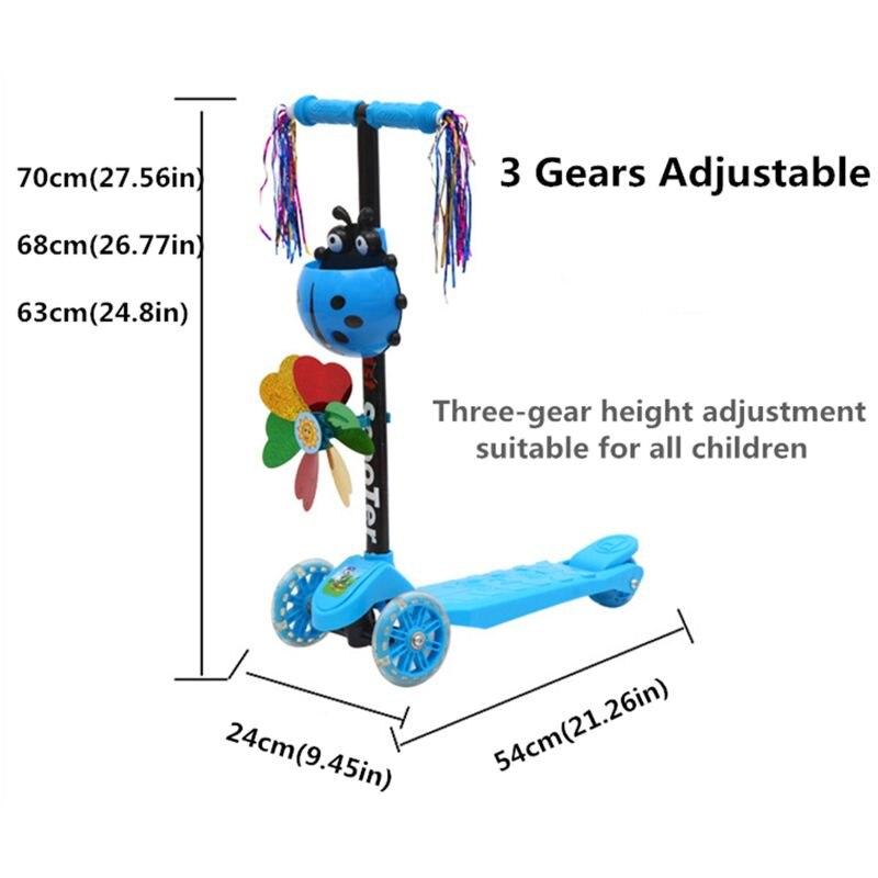 Windmill Ladybug Scooter Foldable and Adjustable Height Age 3-8