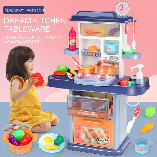 Kids Pretend Play Simulation Kitchen Set Chef Cooking Game