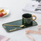 Set of Coffee Cup and Saucer Set Ceramic Tea Cup with Handle