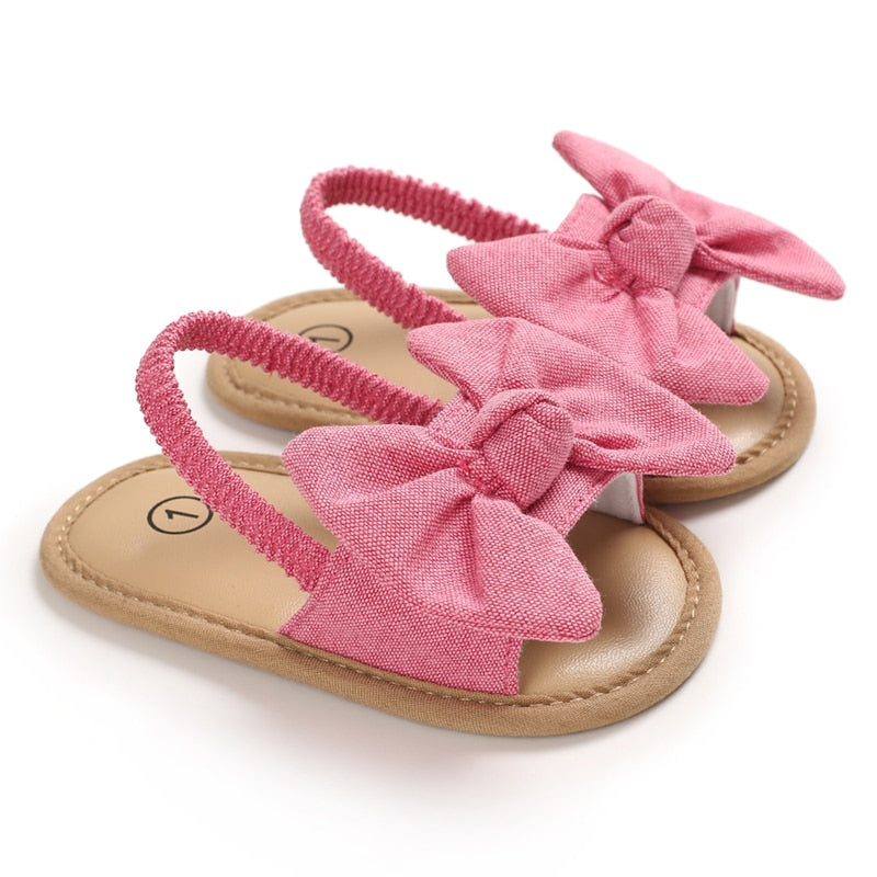 Set of 2 - Baby Girls Bow Knot Sandals Princess Shoes Infant First Walkers
