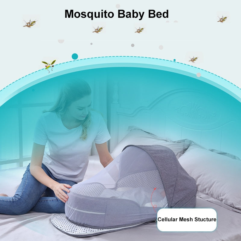 Breathable Portable Sleeping Baby Bed Crib Mosquito Nest For Newborns