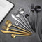 Gold Cutlery Set Stainless Steel Dinnerware Silverware Knife Fork Spoon