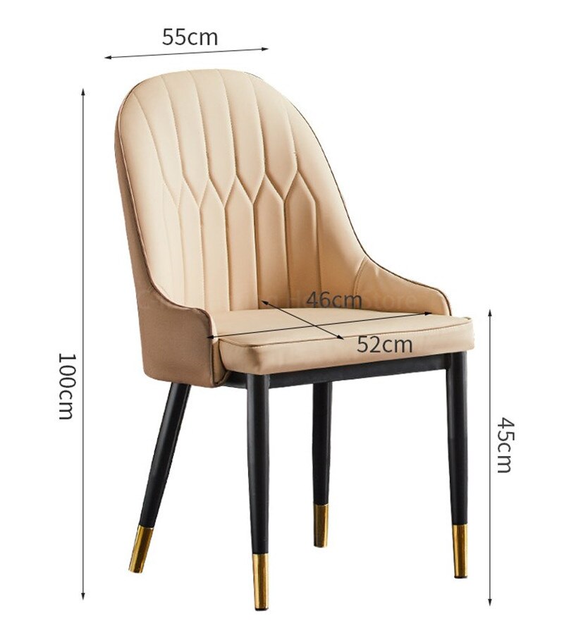 Nordic Dining Chair with Backrest