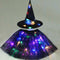 LED Glowing Lights Witch Hat With Skirt Halloween Costume for Kids