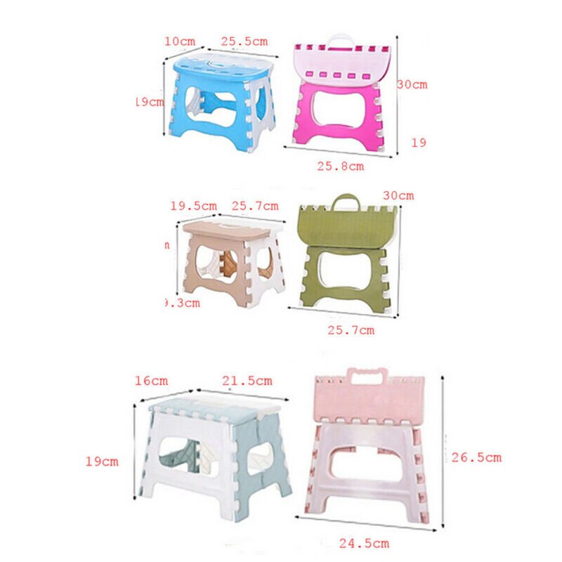 Set of 2 - Folding Step Stool Foldable Camping Stool