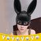 Women Party Bunny Long Ears Rabbit Face Mask Halloween Cosplay Costume