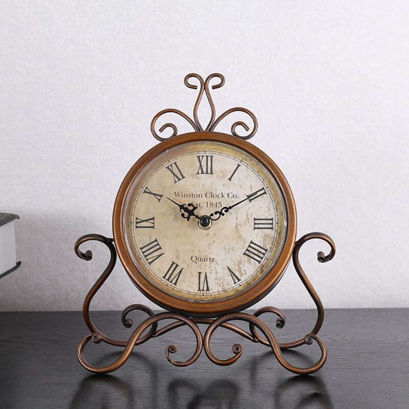Vintage Iron Battery Operated Table Clock