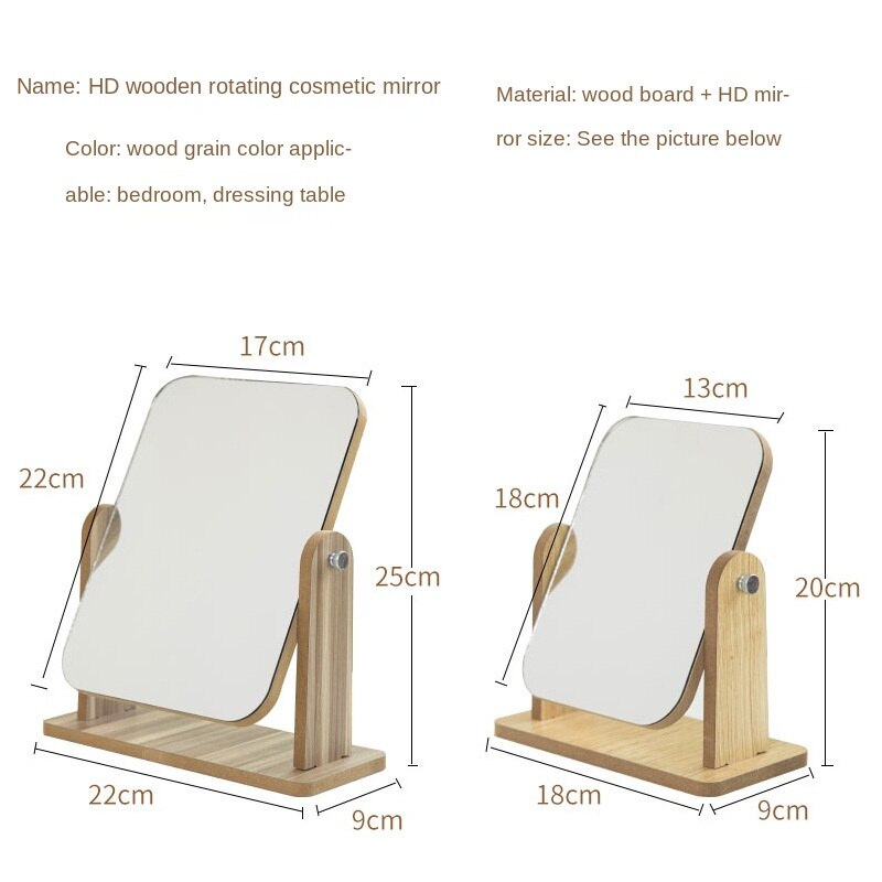Portable Rotary Mirror for Make-up