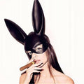 Women Party Bunny Long Ears Rabbit Face Mask Halloween Cosplay Costume