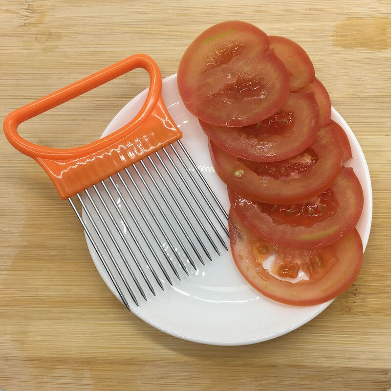 Onion Tomato Fruits Cutter Fork Slicer Knife