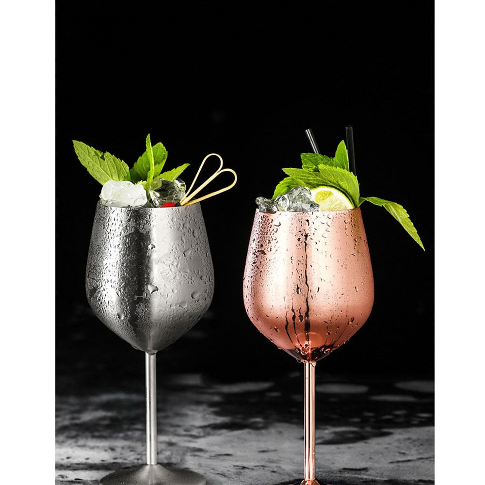 Stainless Steel Single Layer Goblet Wine Glass