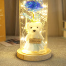 Artificial LED Light Rose Beauty In Glass Cover