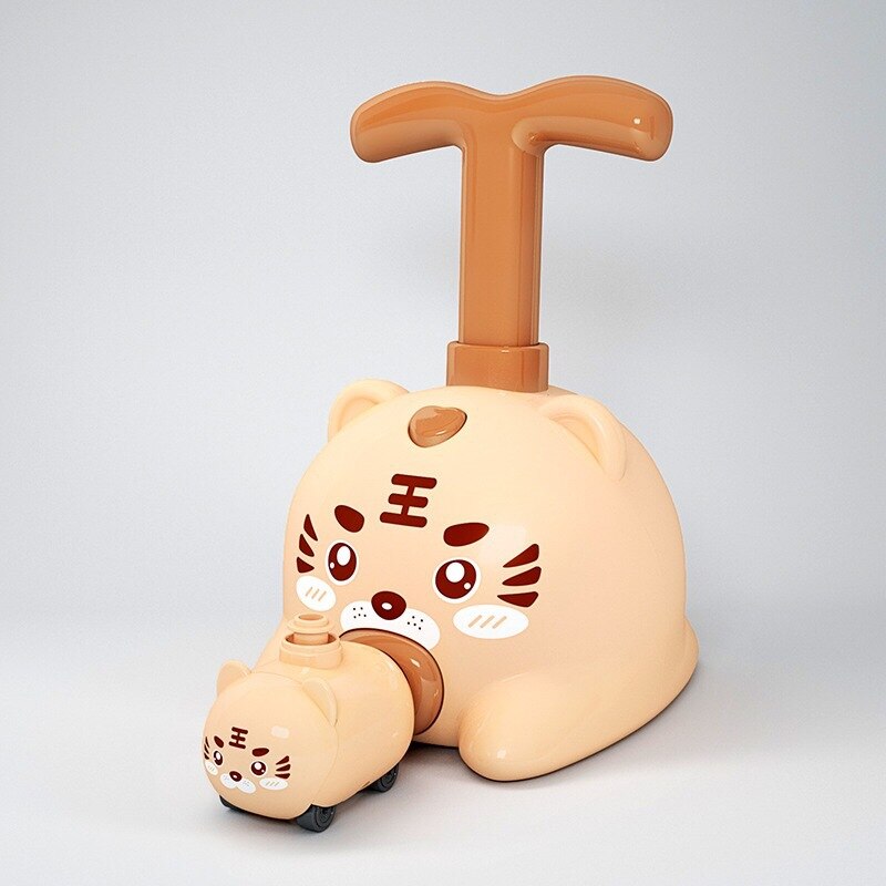 Power Balloon Car Launch Toy Piglet Tiger Inflatable Toys