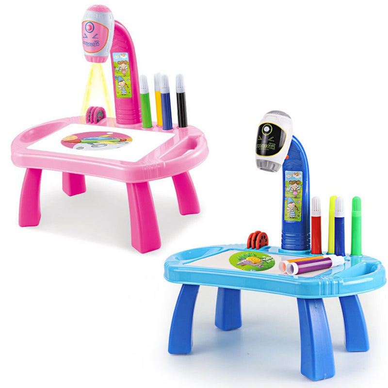 Maril Kids drawing projector table kids led projector learn to