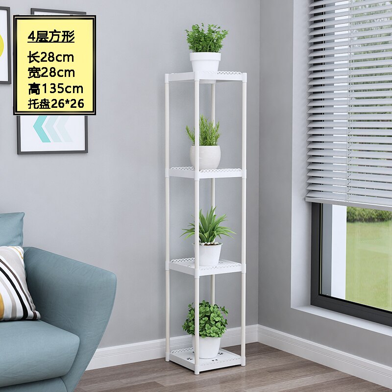 Flower Shelf Indoor Balcony Stand Plastic Frame Rack