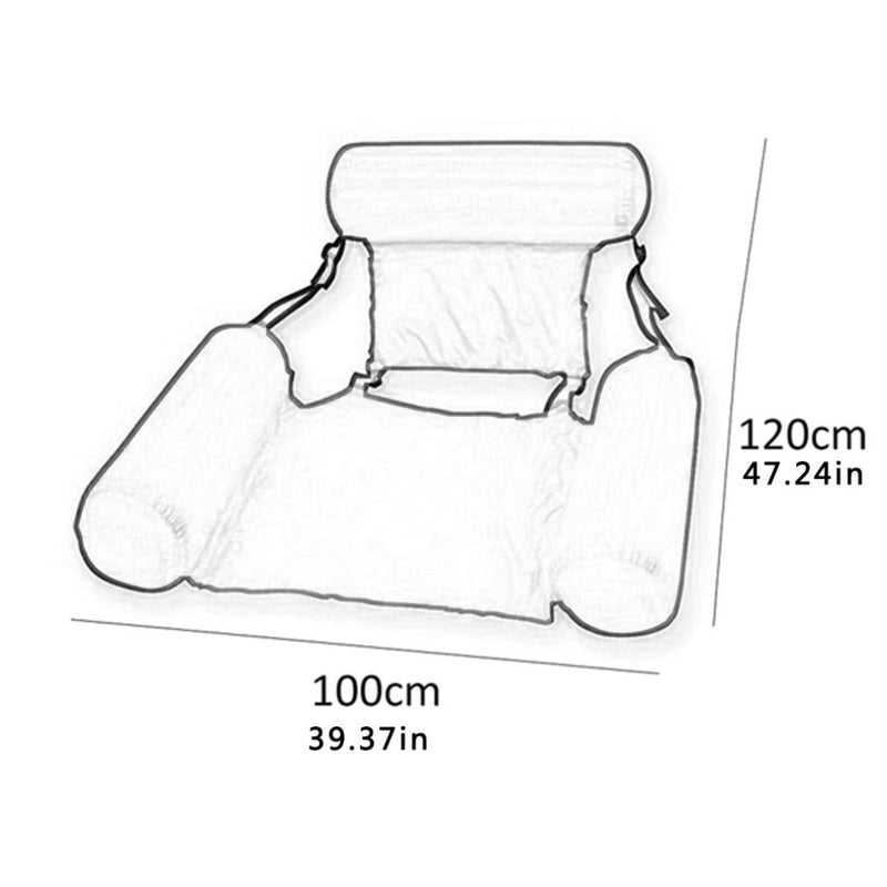 Outdoor Folding Water Hammock Recliner Inflatable Floating Swimming Mattress