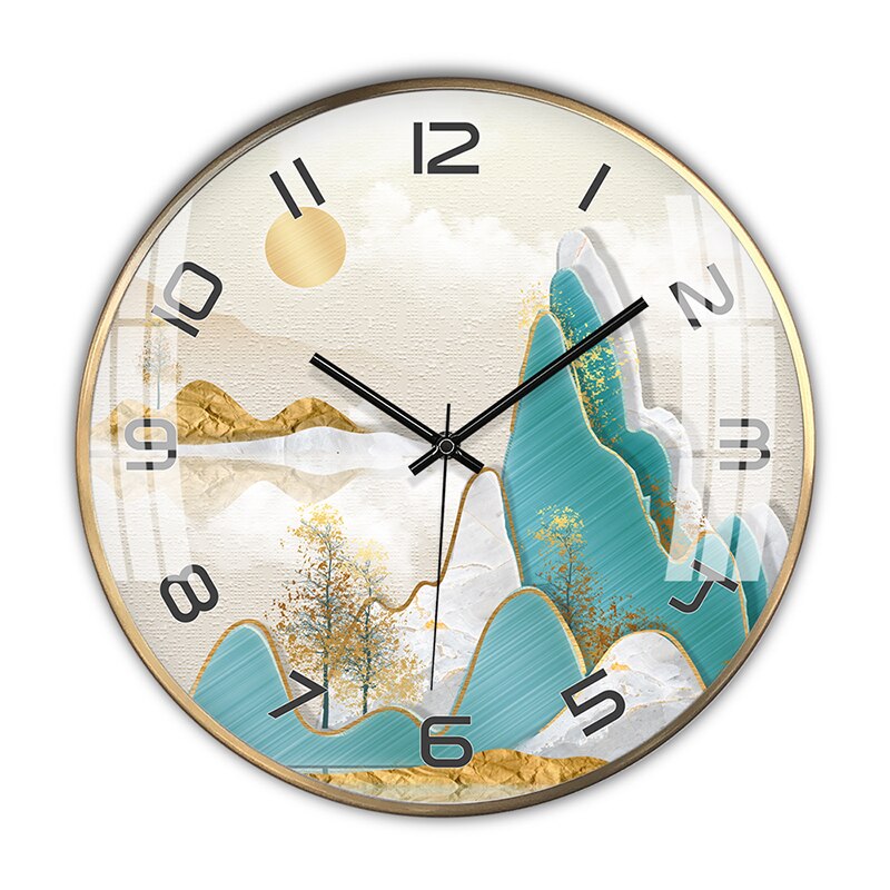 Modern Nordic Luxury Wall Clock Metal Gold