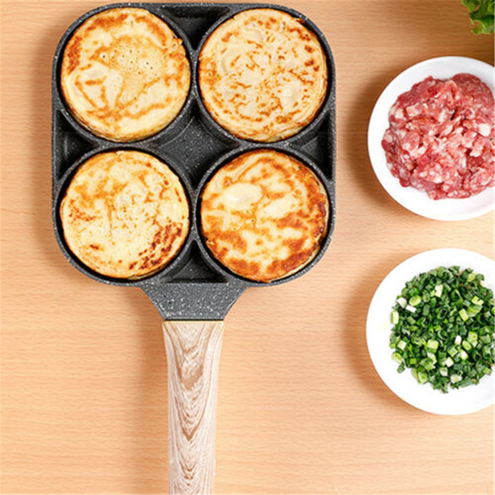 Four-hole Frying Pot Pan Non-stick