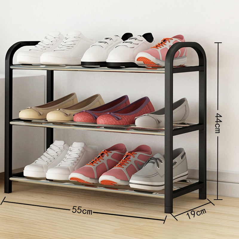 Multi-layer Shoe Rack Steel Pipe Storage Shelf