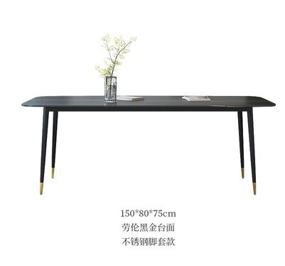 Italian Modern Rock Plate Dining Table and Chair