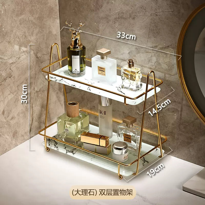 Wrought Iron Makeup Storage Shelf