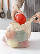 Vegetable Fruits Storage Cotton Bags (Set of 5) - mishiKart
