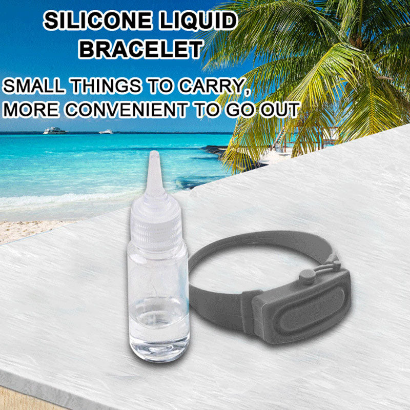Portable Hand Sanitizer Dispensing Silicone Wearable Dispenser Pump Wrist Band