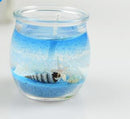 Pack of 2 Marine jelly candle with glass jar Decorative candle