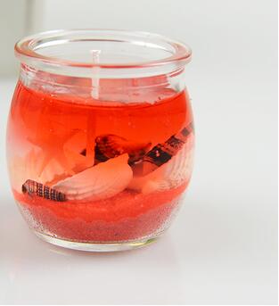 Pack of 2 Marine jelly candle with glass jar Decorative candle