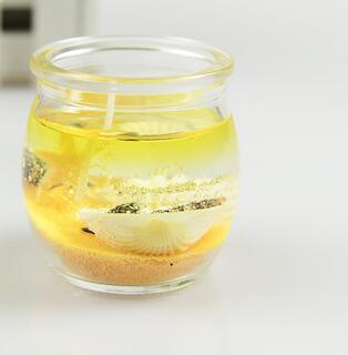 Pack of 2 Marine jelly candle with glass jar Decorative candle