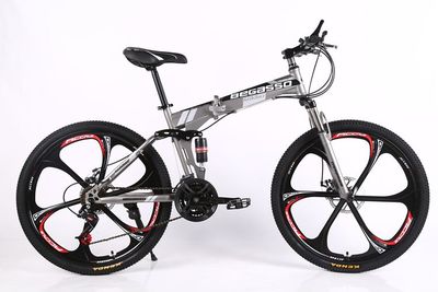 BeGasso 24 Inch Cycle Adult Foldable Mountain Bike Bicycle Racing Disc Brakes