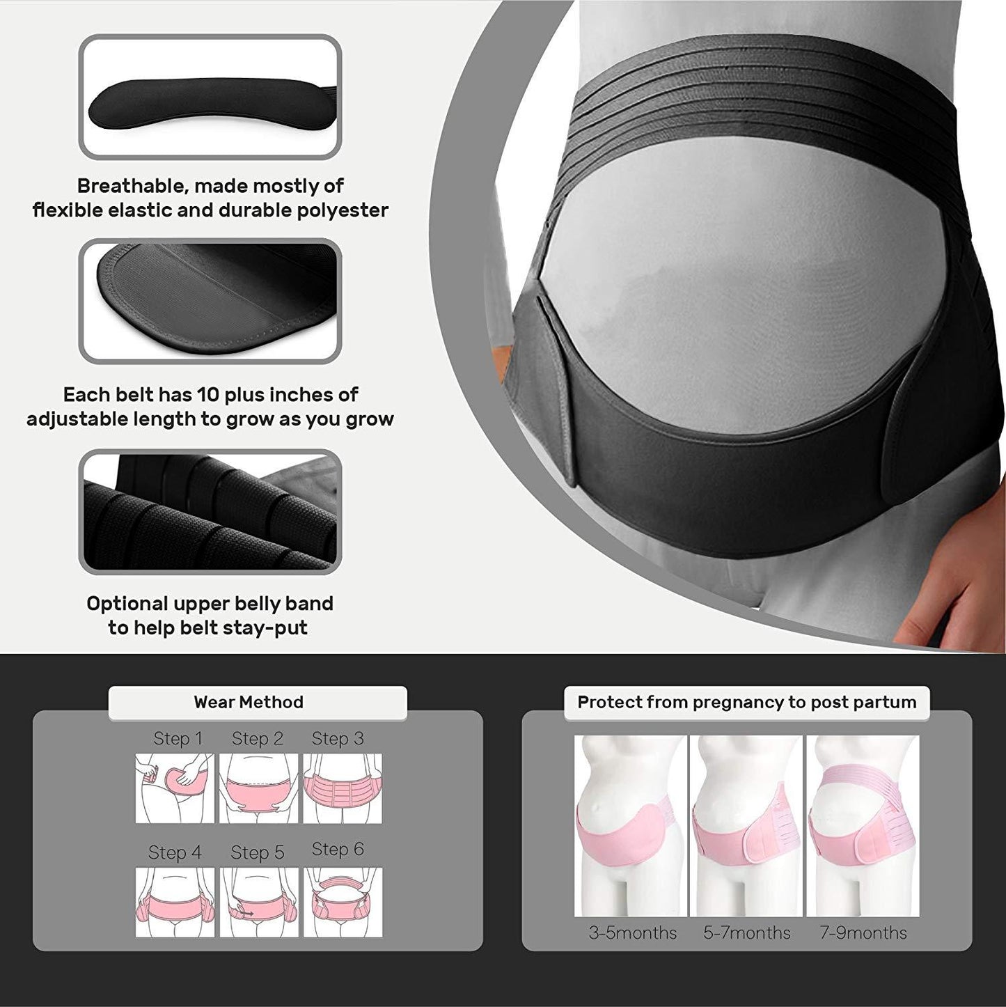 Maternity Belly Belt Pregnancy Wiast Care