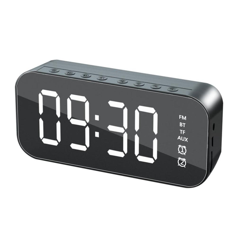 Wireless Bluetooth Speaker 5.0 Dual Alarm Clock Desktop Mirror